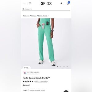 FIGS KADE  Surgical Green Pant -Small